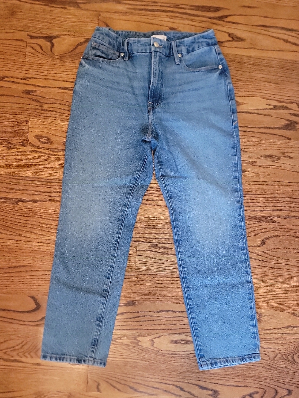 Good American High Waisted Straight Leg Jeans EUC 4/27